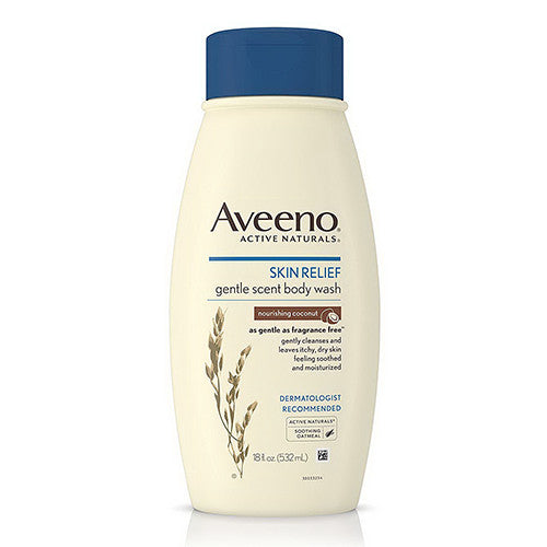Aveeno Skin Relif Gentle Scents Coconut Body Wash, 18 Oz